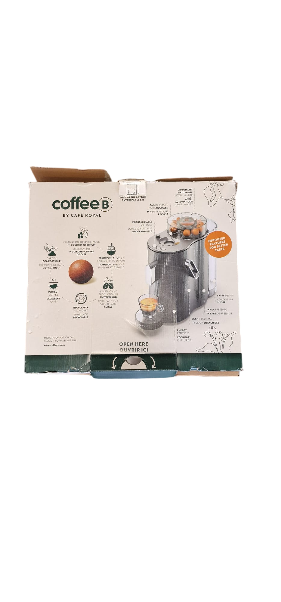 Café Royal CoffeeB Globe - Machine à café sans capsule