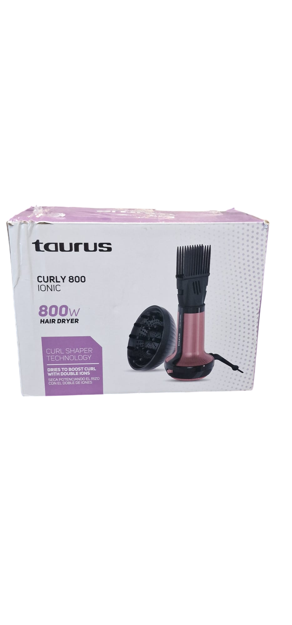 Sèche-cheveux Ionic Taurus Curly 800 - Spécial Boucles