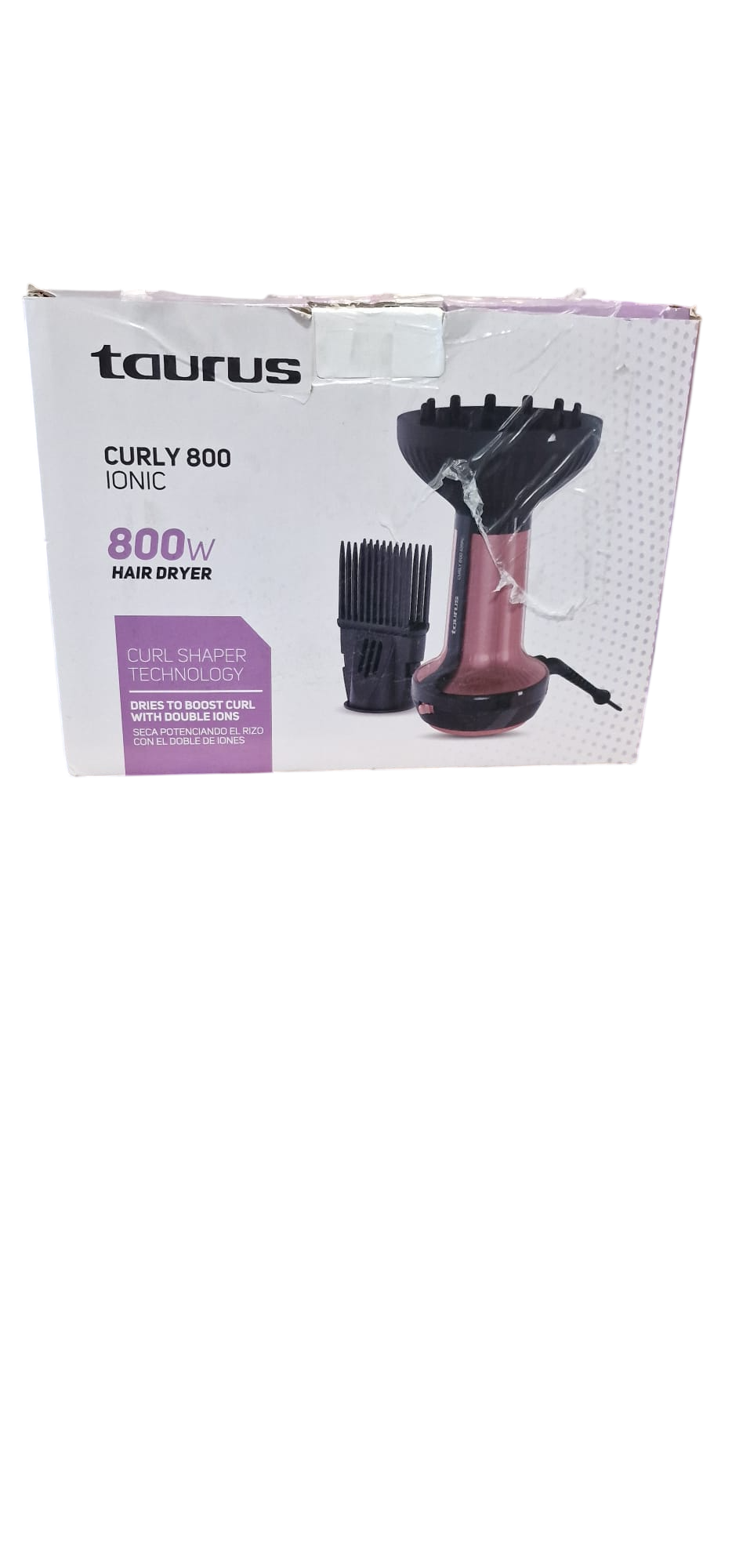 Sèche-cheveux Ionic Taurus Curly 800 - Spécial Boucles