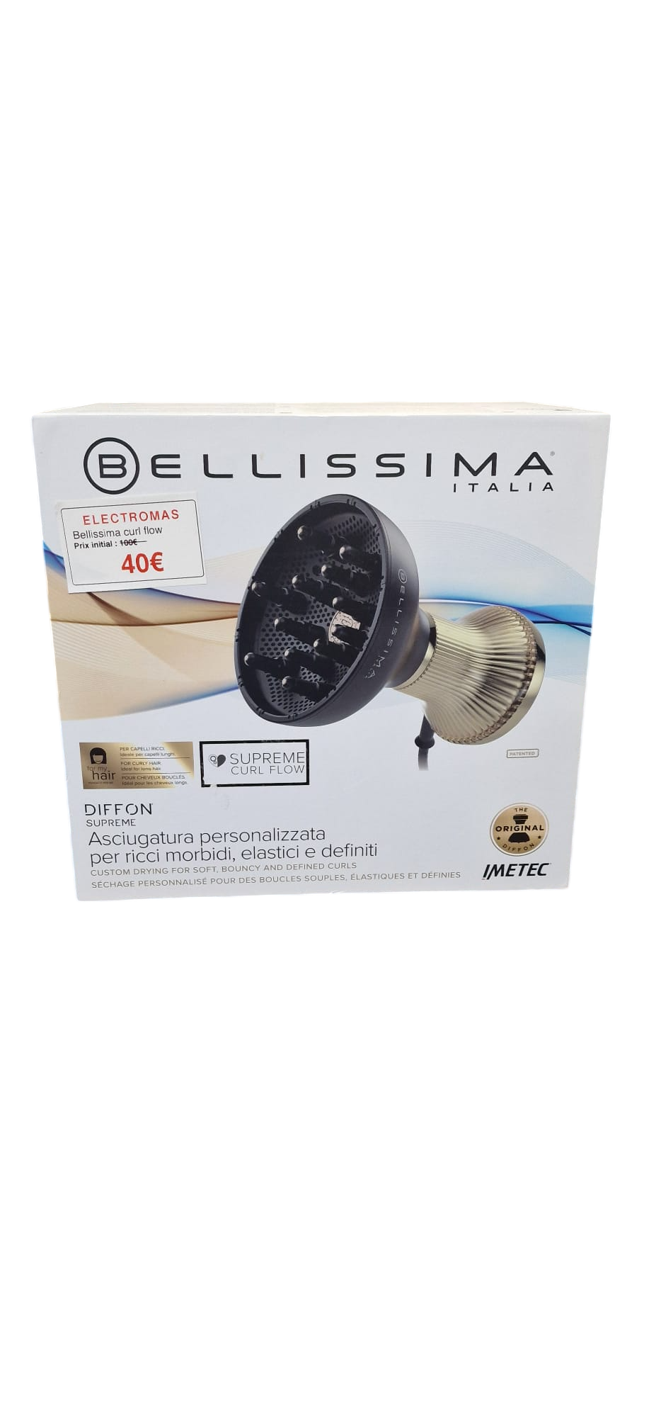 Bellissima Italia DIFFON SUPREME Sèche-cheveux diffuseur PROFESSIONNEL boucles