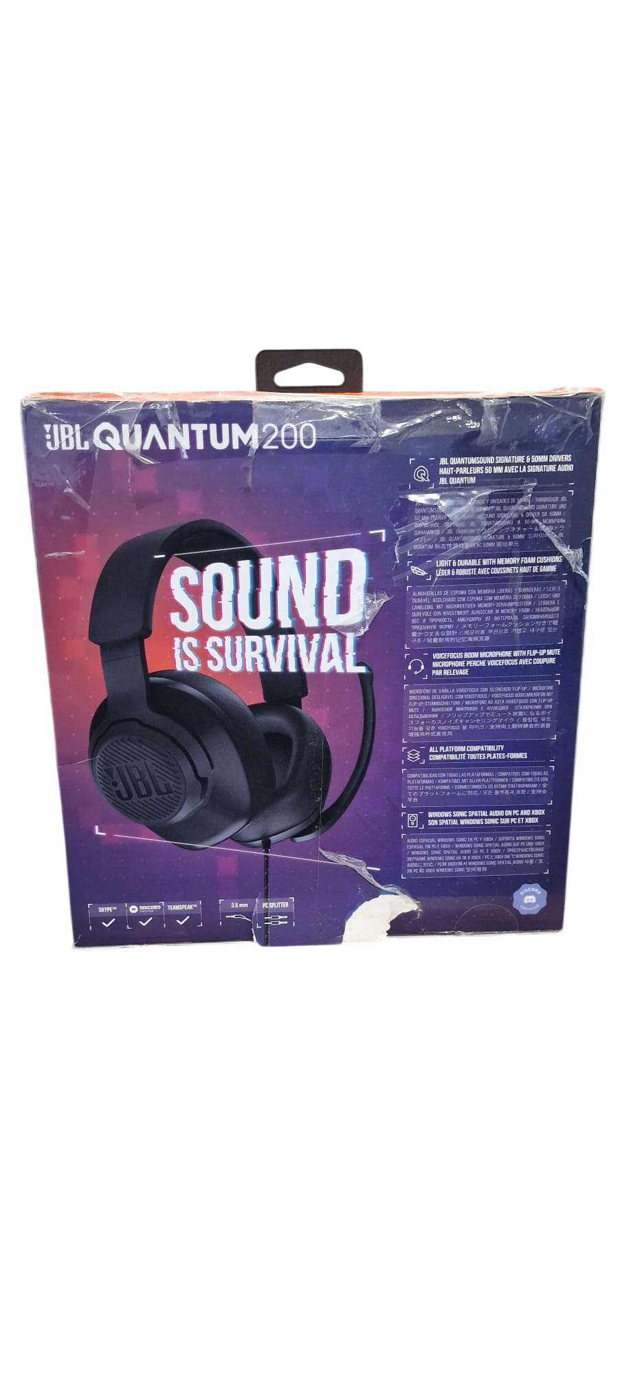JBL Quantum 200 — Casque gaming filaire supra-aural