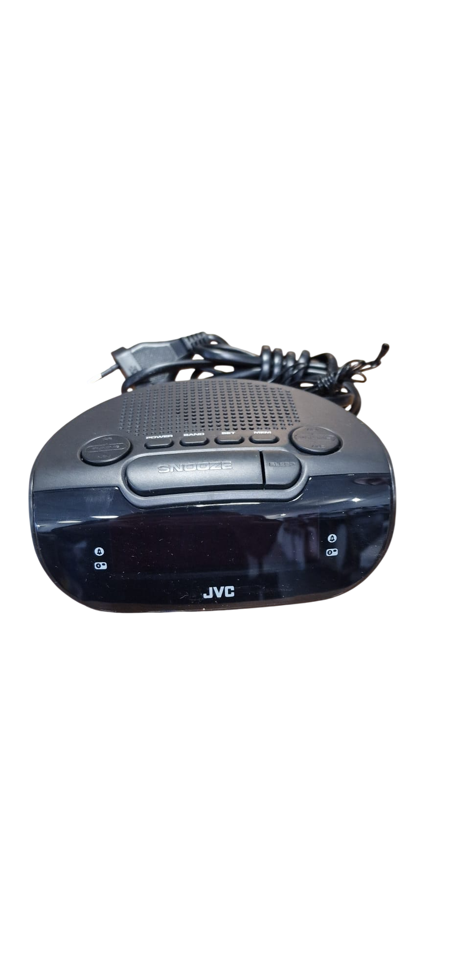 Radio-réveil JVC (modèle type RA-F221Z / similaire) - Radio-réveil numérique avec affichage LCD et fonction réveil