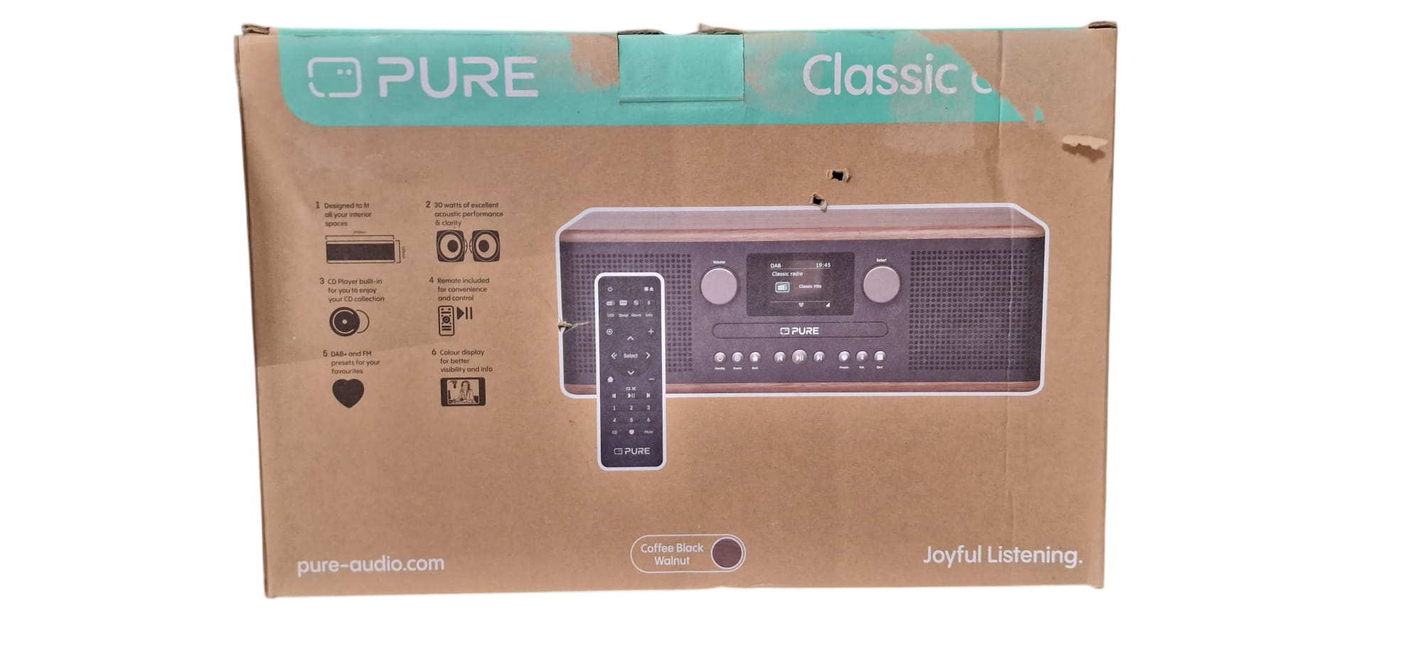 Chaîne HiFi Bois Noyer Générique avec CD/DAB+/Bluetooth