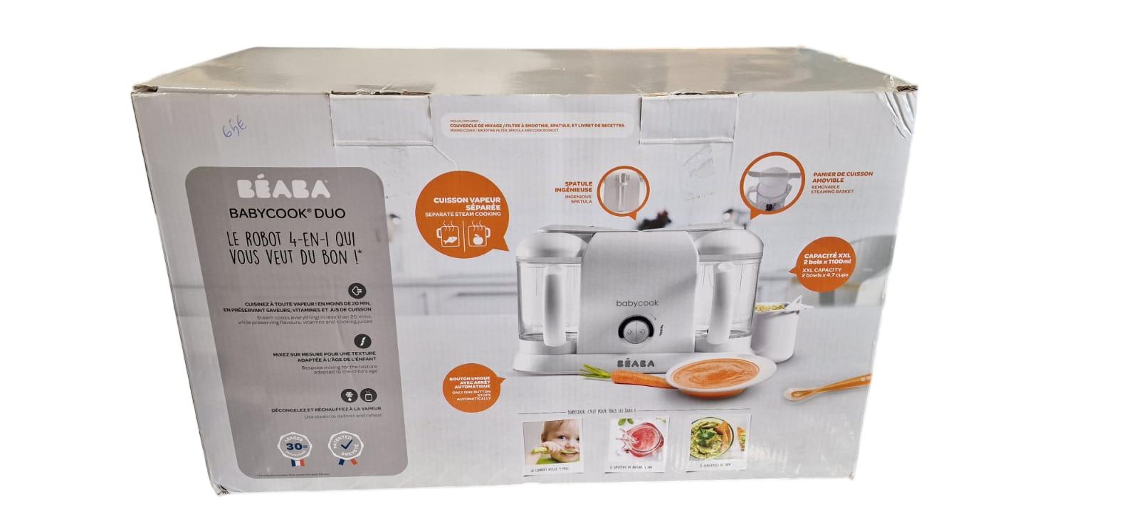 Beaba Baby Cook Duo White Silvère 912737 - Robot préparation bébé