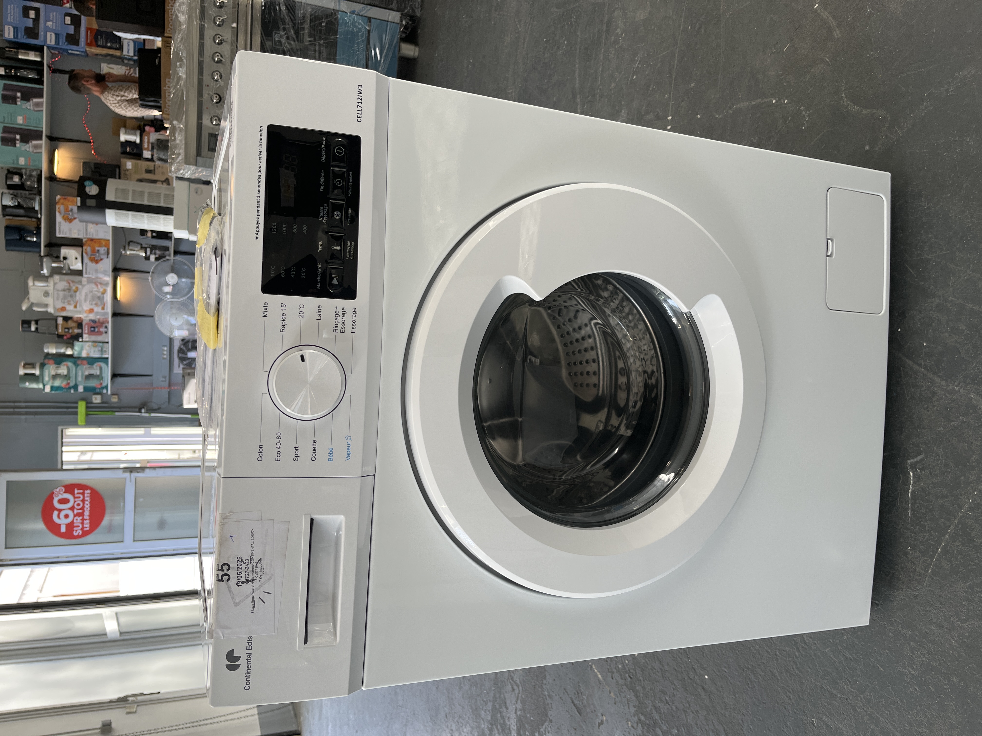 CONTINENTAL EDISON LAVE LINGE HUBLOT 7KG