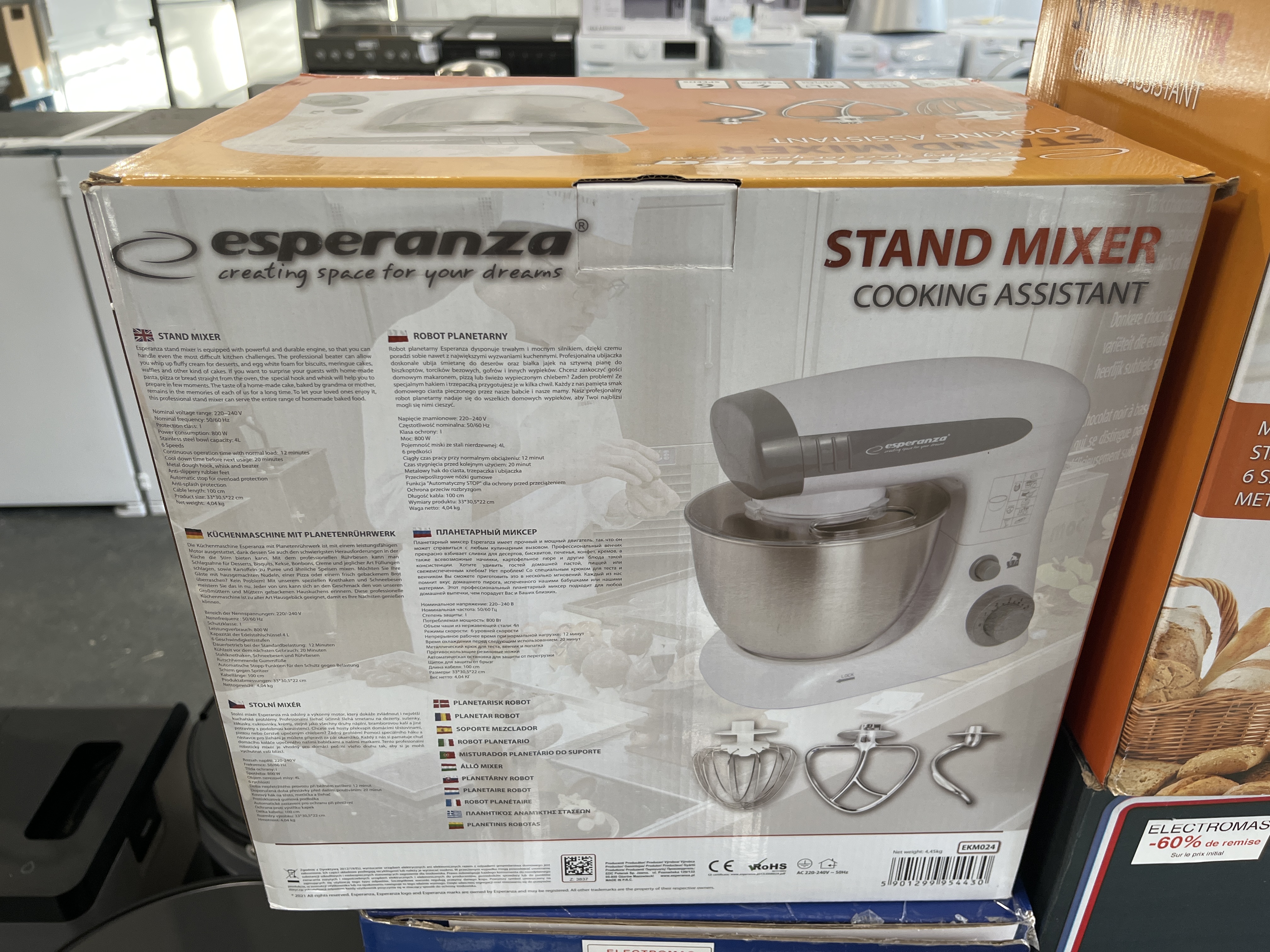 Esperanza EKM024 mixer Stand mixer Gris