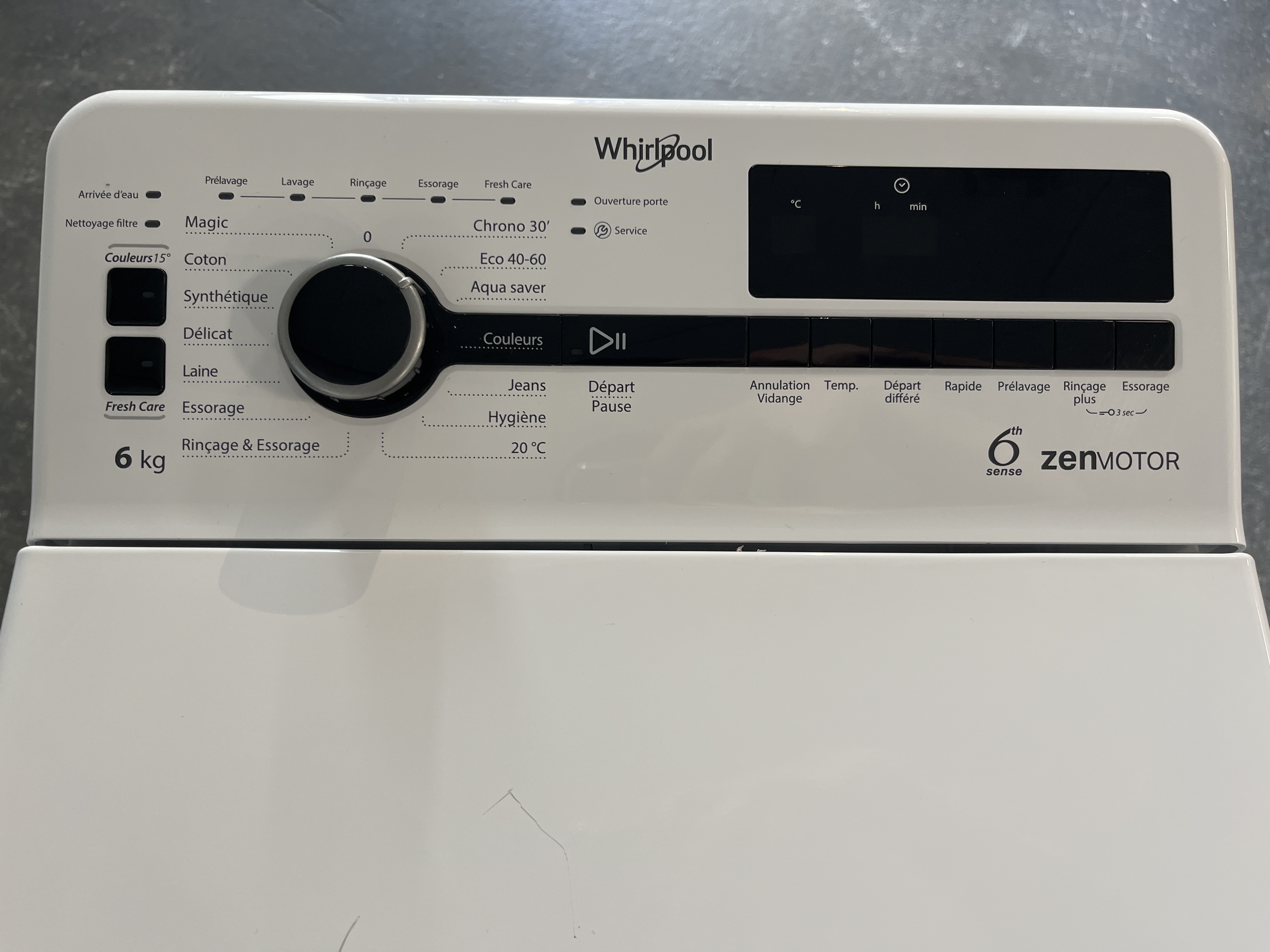 Lave linge mleto White zentdlrbx6252bsfr/n