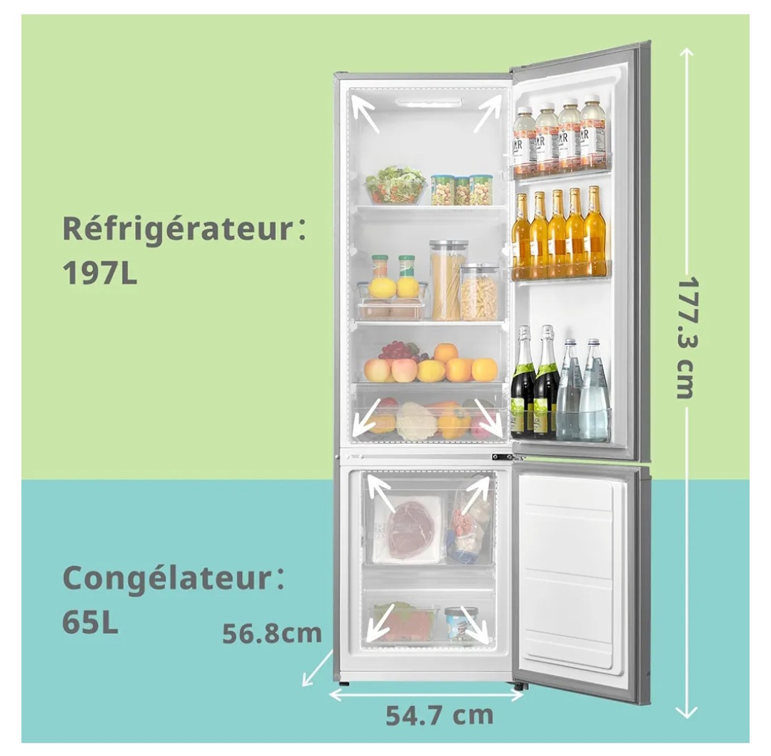 Comfee RCB359IX2 Réfrigérateur Congélateur