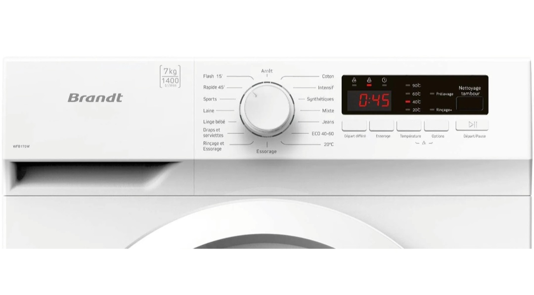 Brandt Lave linge Frontal WFB170W