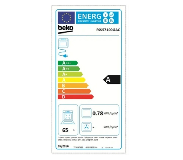 Beko FSS57100GAC Cuisinière vitrocéramique