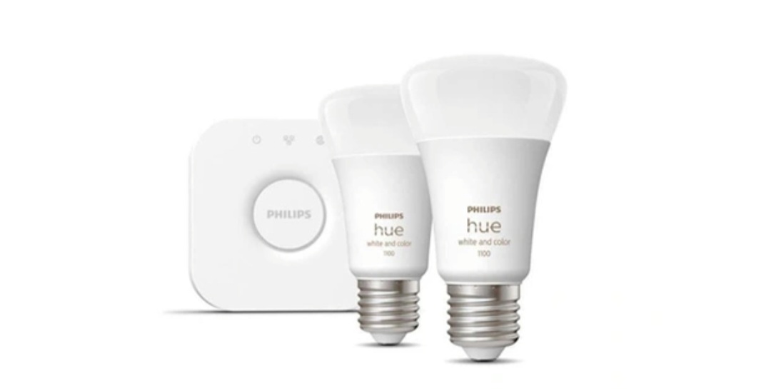 Philips Ampoules connectées  Hue White And Color Ambiance, Kit De Démarrage 2 Ampoules E27, 75W, Bluetooth...