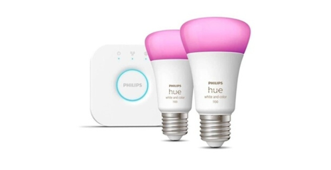 Philips Ampoules connectées  Hue White And Color Ambiance, Kit De Démarrage 2 Ampoules E27, 75W, Bluetooth...