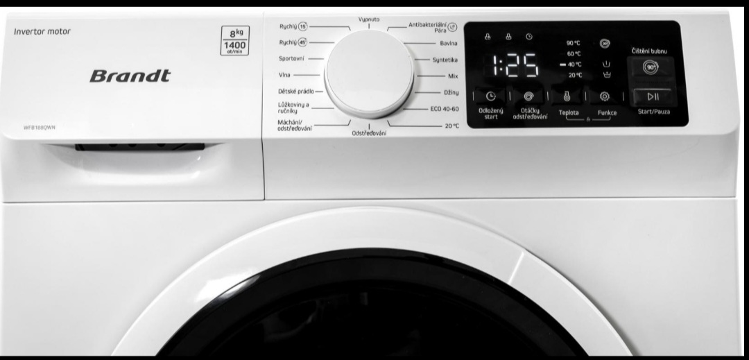 Brandt Lave Linge WFB188QWN 8KG 1400 Tr/min