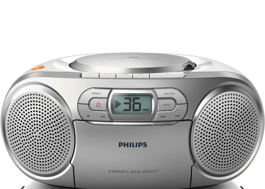 Philips Radio Cassette Cd Portable Silver Az127