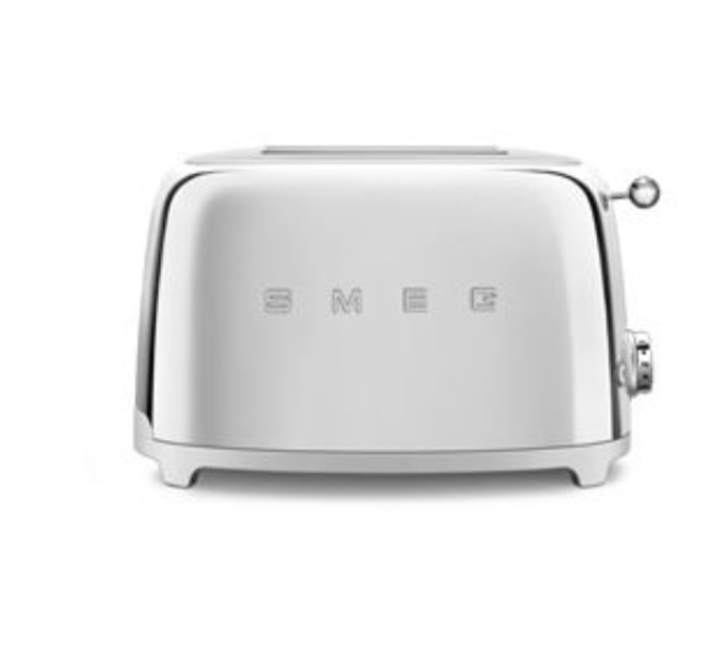 Smeg TSF01 Grille-pain 2 fentes Toaster Chrome