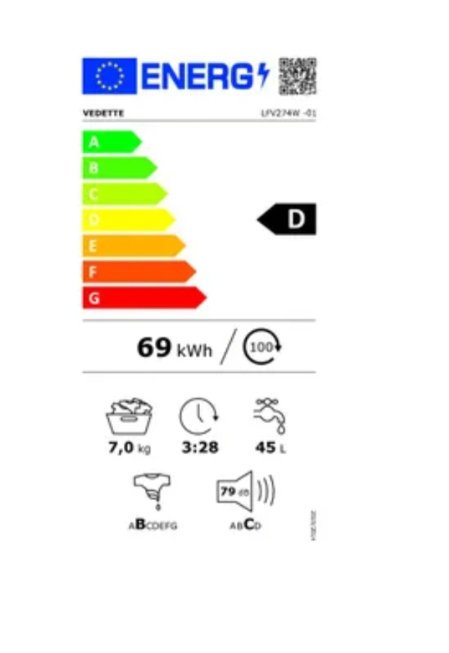 Vedette LFV274W Lave-linge 7kg