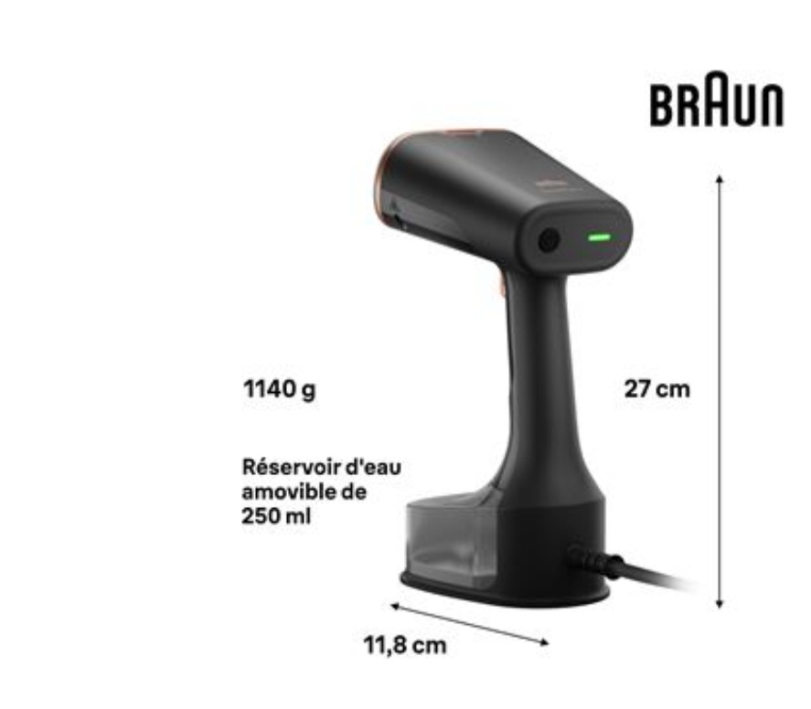 Braun ,défroisseur à main Braun QuickStyle 7 GS7077BK 1600W Noir