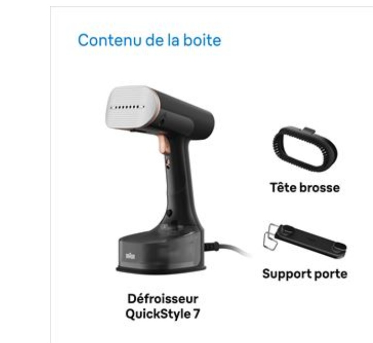 Braun ,défroisseur à main Braun QuickStyle 7 GS7077BK 1600W Noir