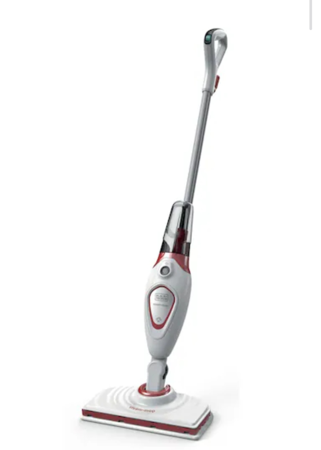 Black+ Decker Balai vapeur - 1600 W - 3 accessoires - 99,9% des bactéries et germes tués sans produit chimique - Temps de chauffe : 20 s - 350 ml