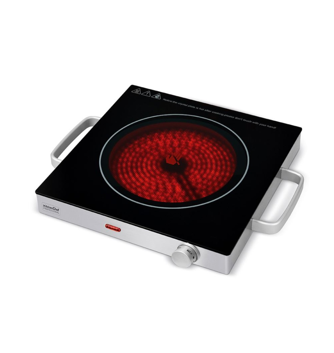 Kitchen Chef Plaque vitrocéramique KCP.PV2000 2000 W Noir et Argent