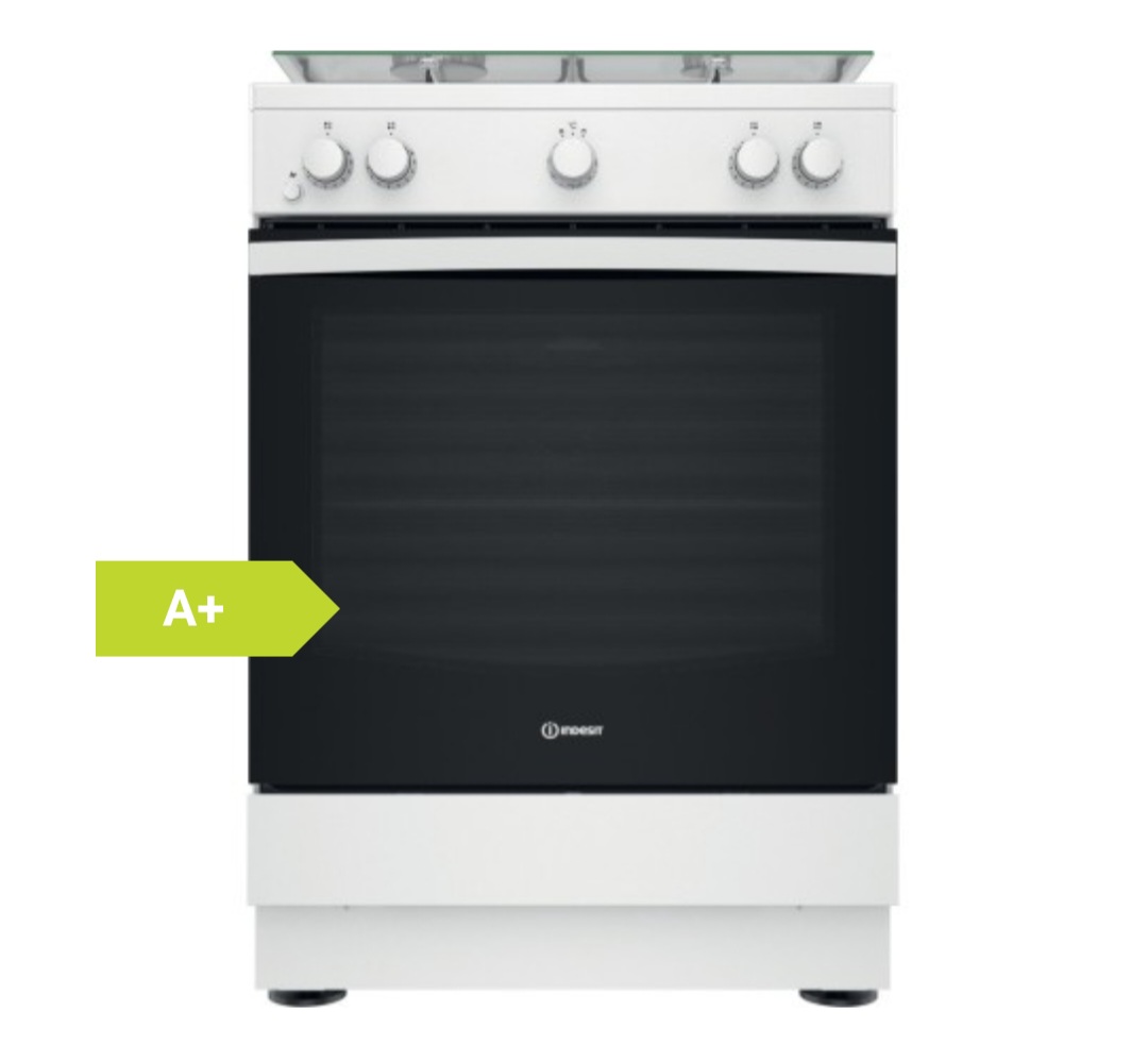 Indesit Cuisinière et piano de cuisson  cuisinière à gaz is67g1kmw/e